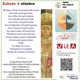 Sabato 4 ottobre 2025